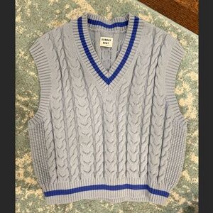 Aritzia Sunday Best Blue on Blue Sweater Vest